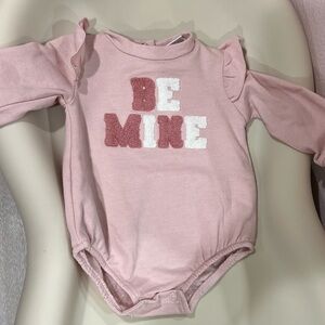 Pink Ruffled Be Mine Romper